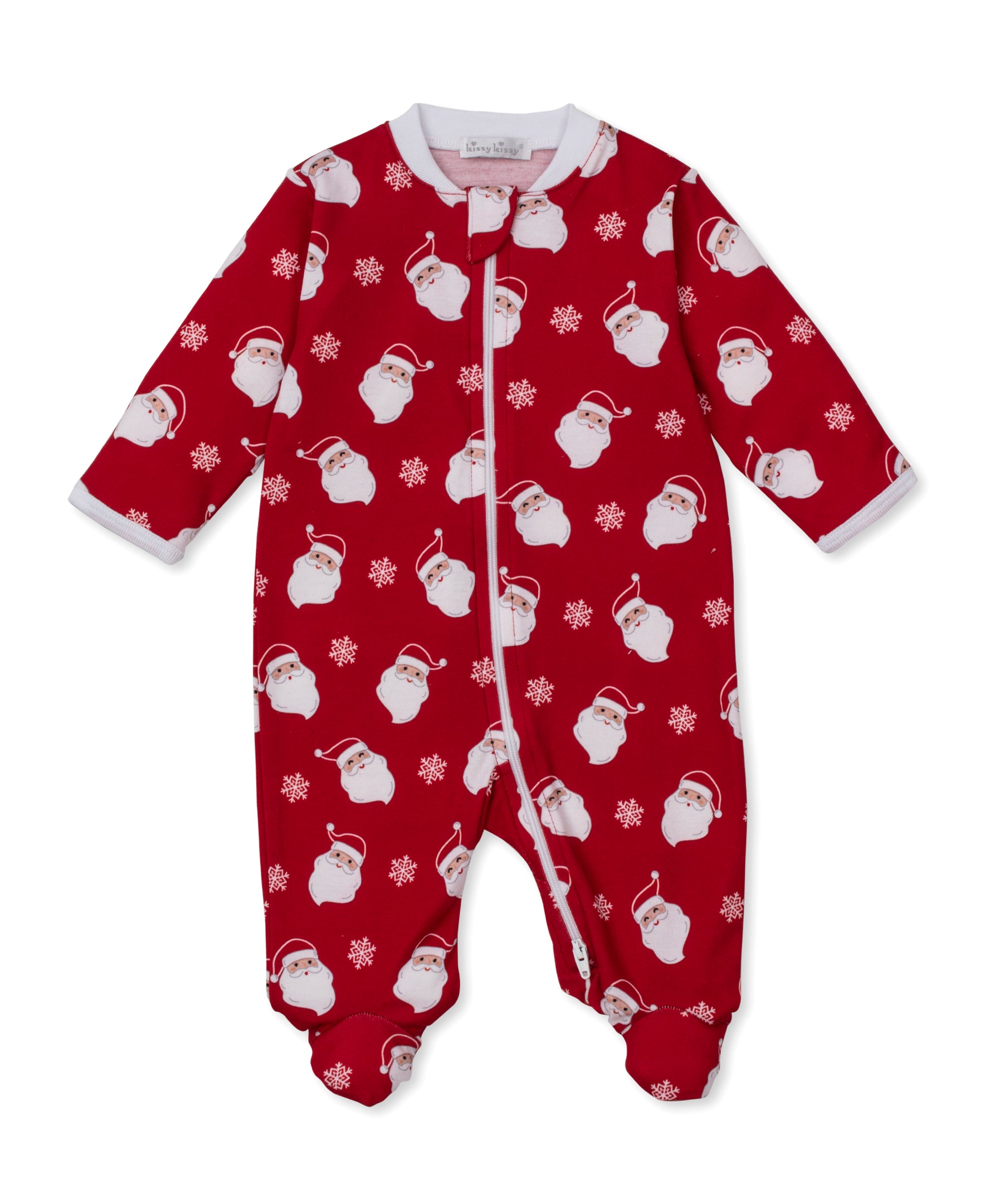 Smiling Santas Zipper Footie