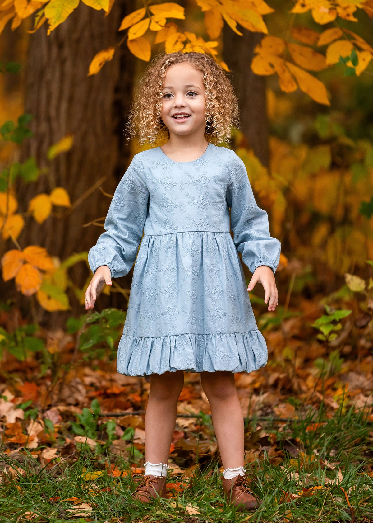 Eva Dress: Blue Etylet