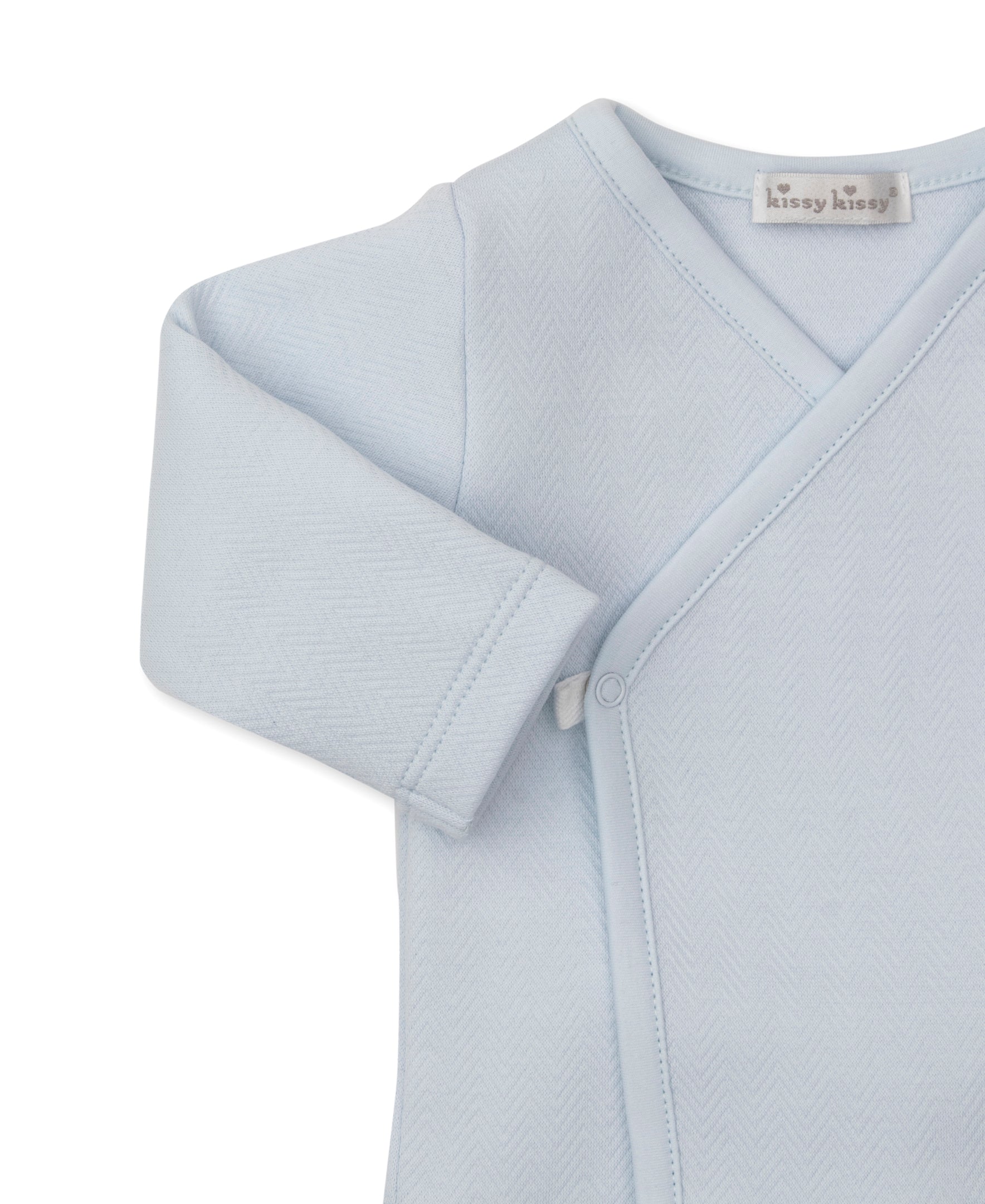 Sweet Homecoming Jacquard Pant Set: Light Blue