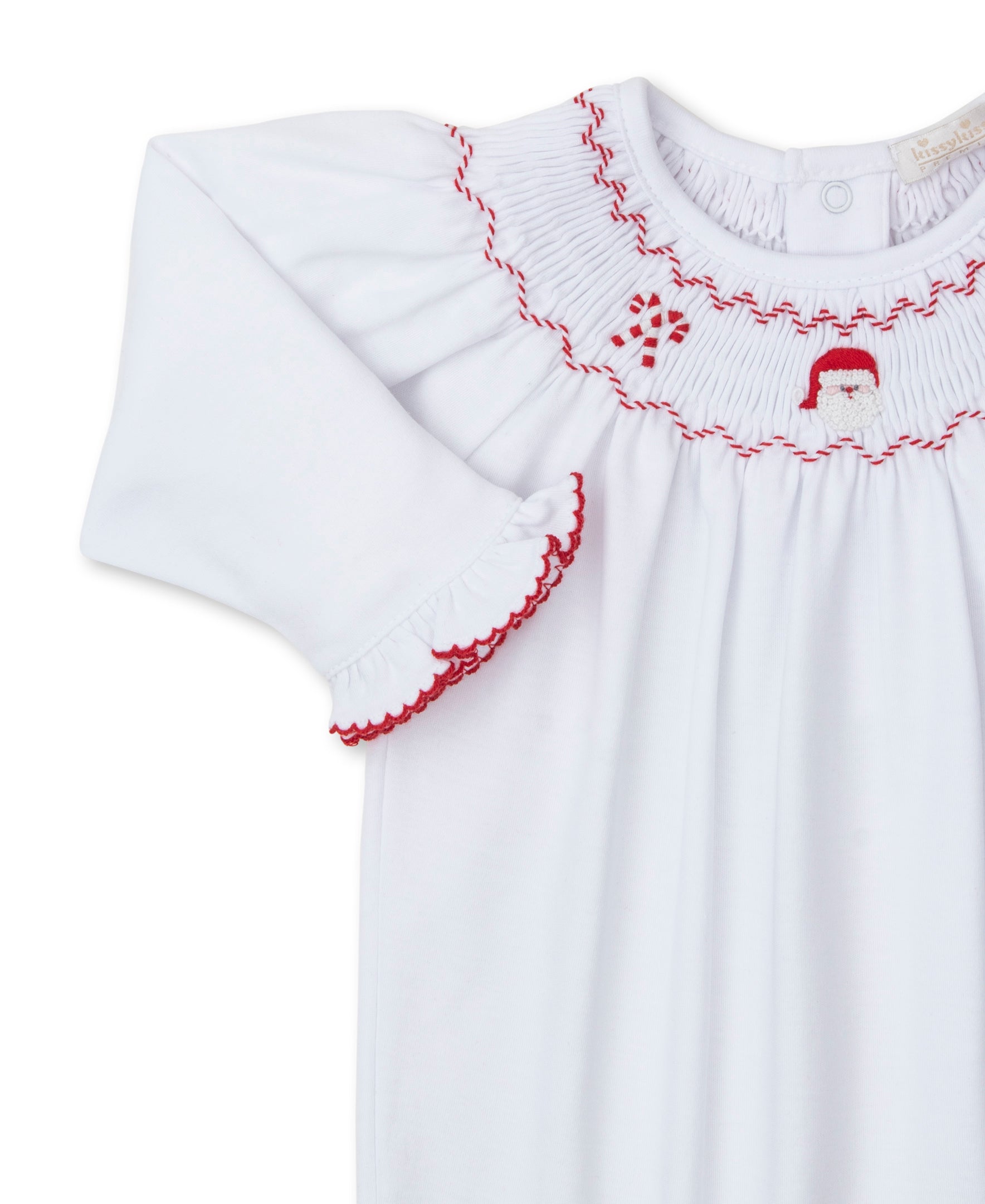 CLB Holiday Medley Bishop Hand Smocked Footie