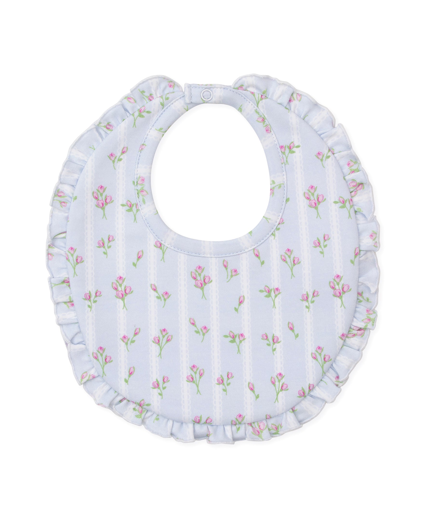 Ribbon Stripe Bouquets Ruffle Bib