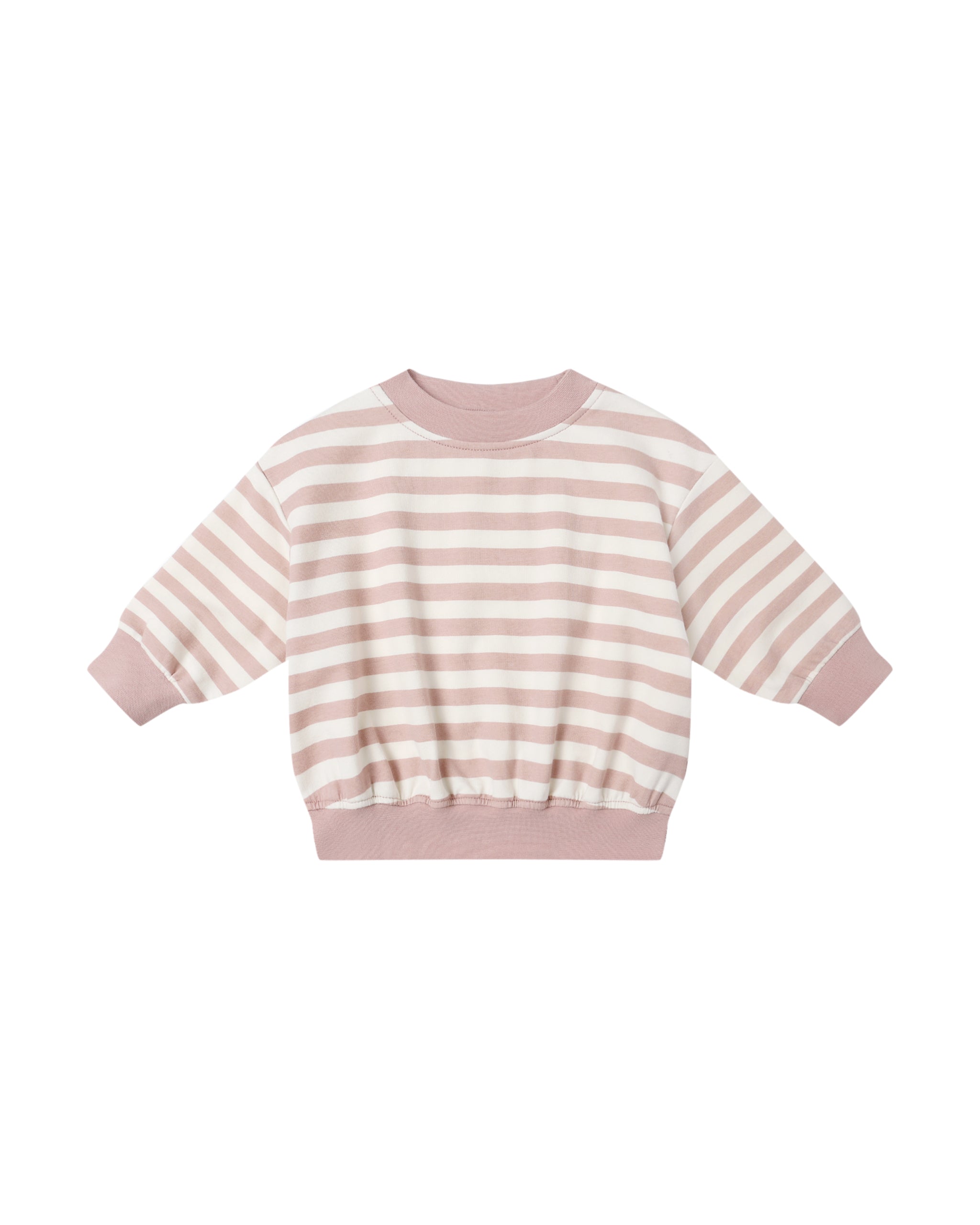 Relaxed Sweatshirt: Pink Stripe