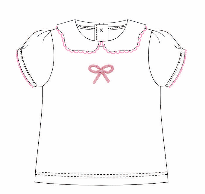 Bow Crochet Peter Pan Onesie & Blouse