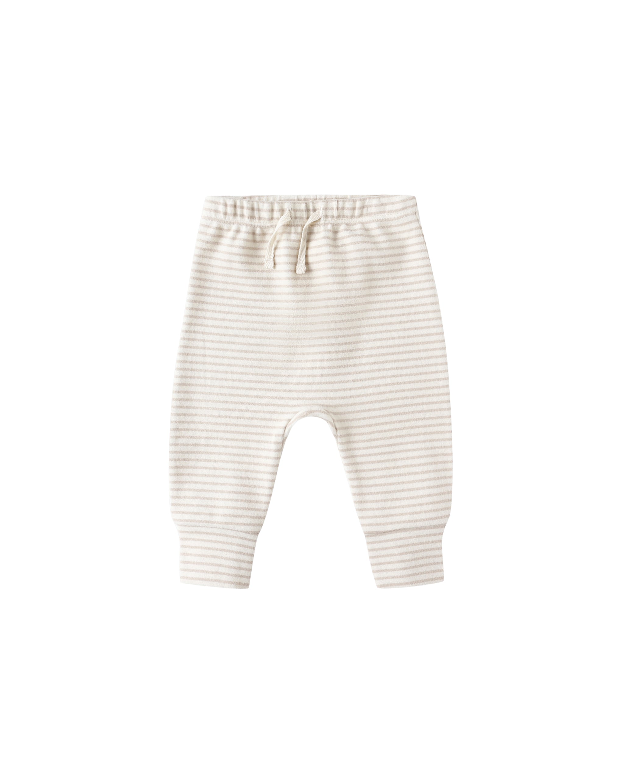 Drawstring Pant: Oat Micro Stripe
