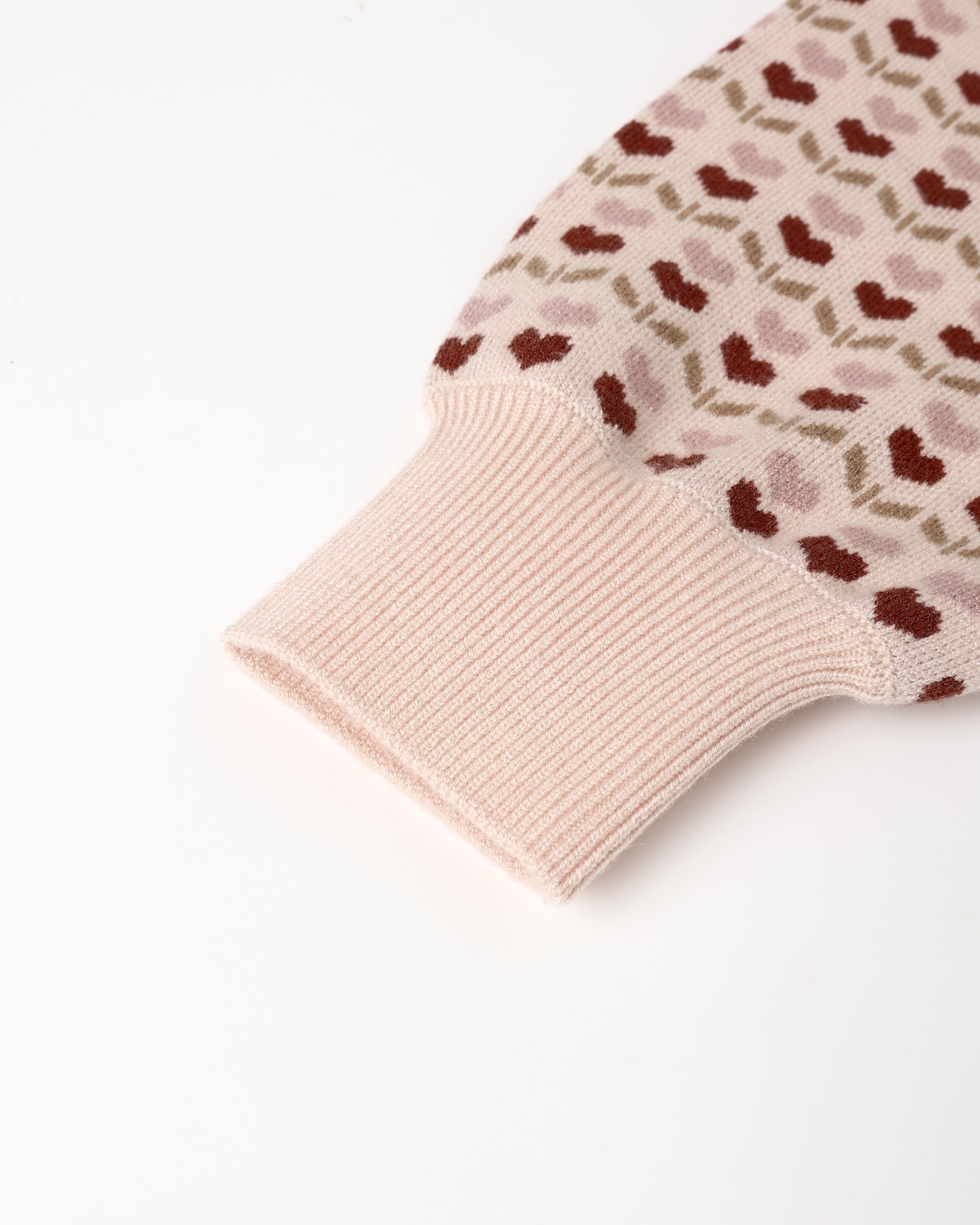 Jacquard Knit Set: Ruby Hearts