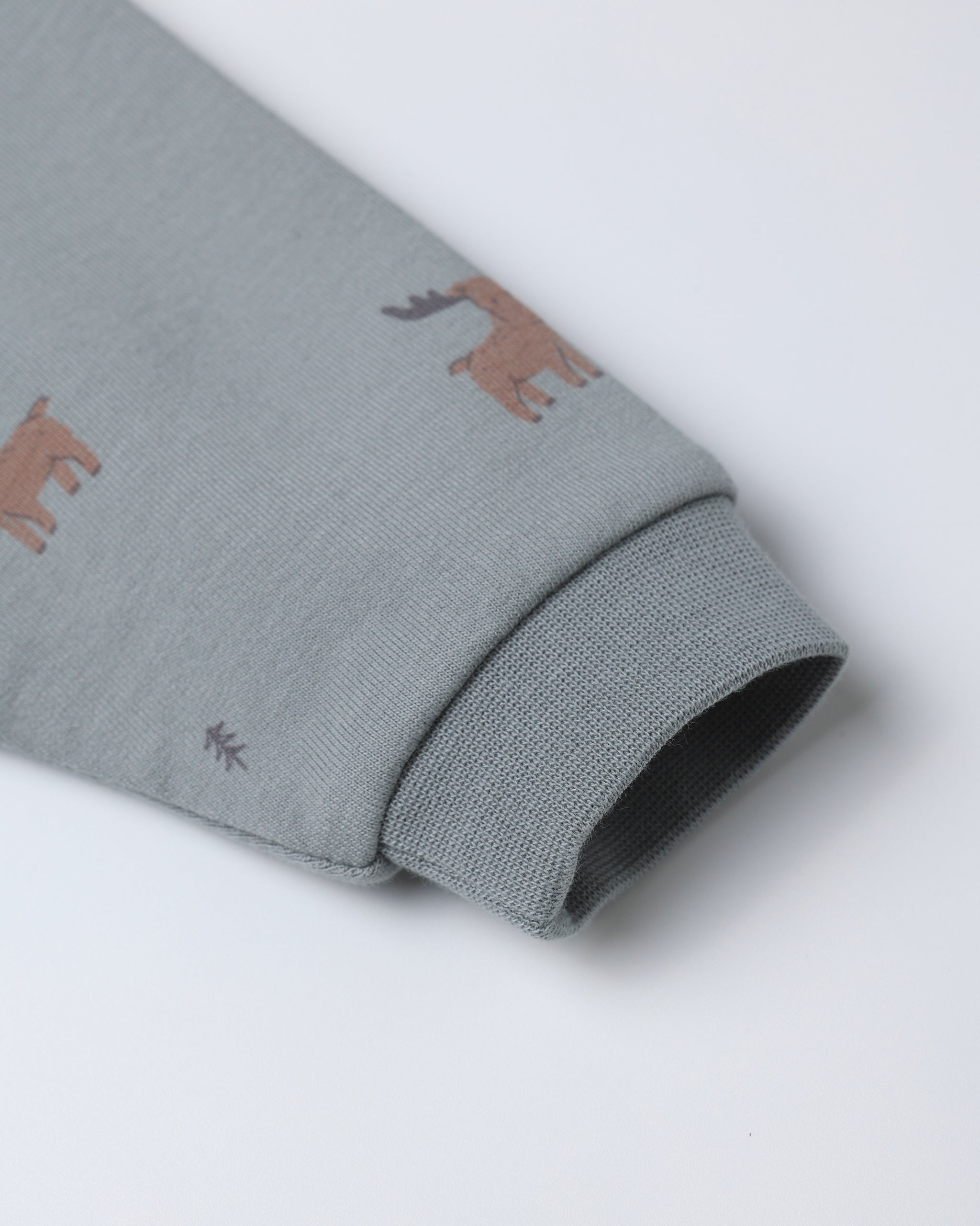 Crewneck Bubble Romper: Moose