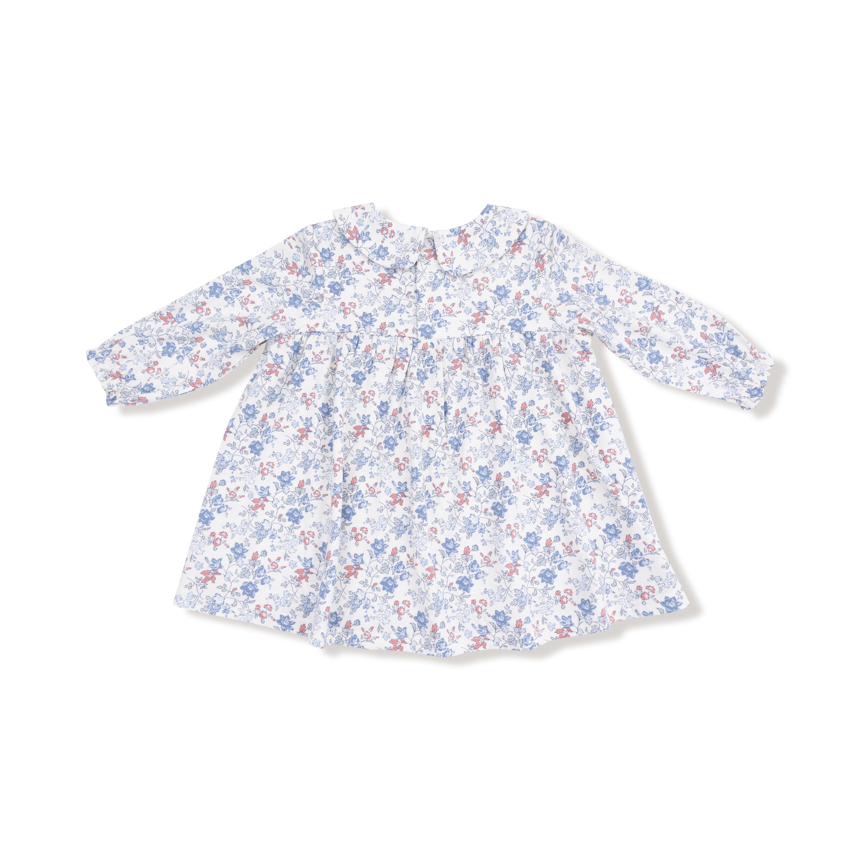 Country Girl Floral LS Peter Pan Collar Dress + Diaper Cover