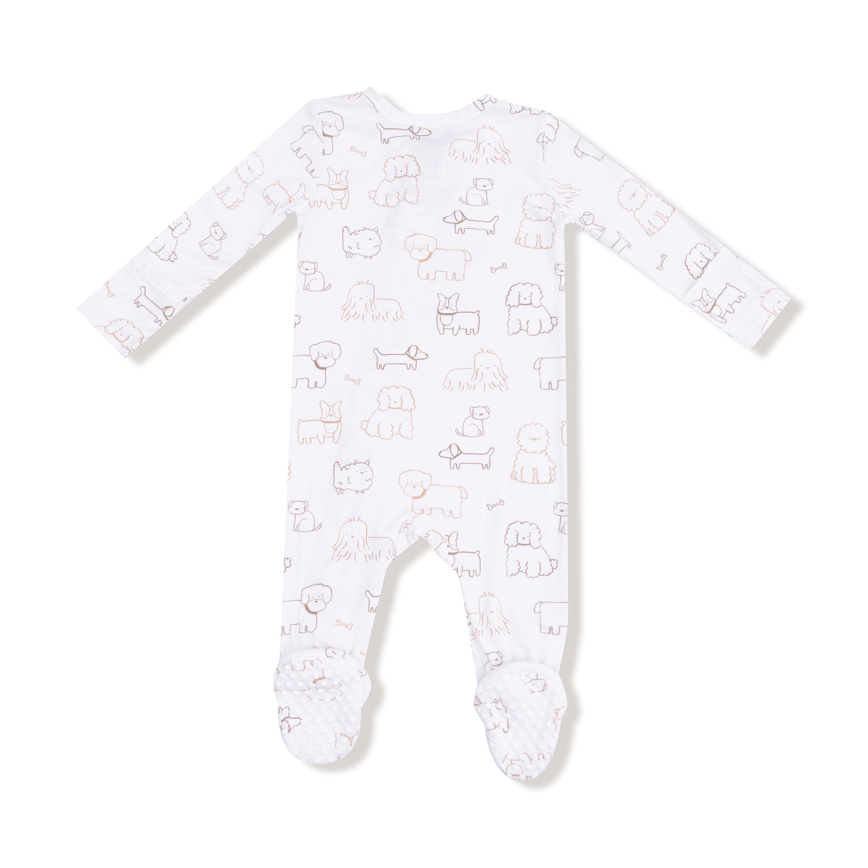 Neutral Pups 2 Way Zipper Footie