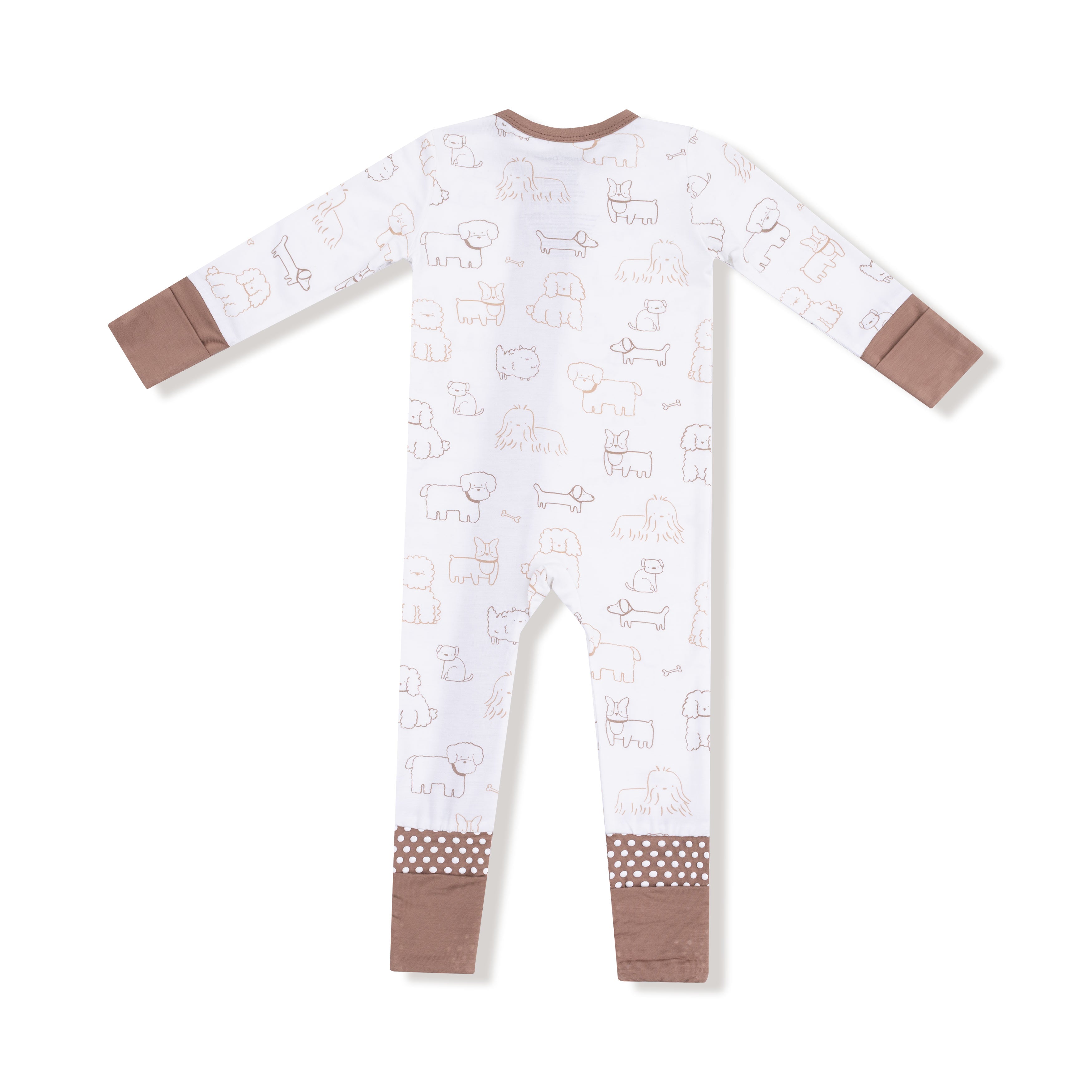 Neutral Pups 2 Way Zipper Romper