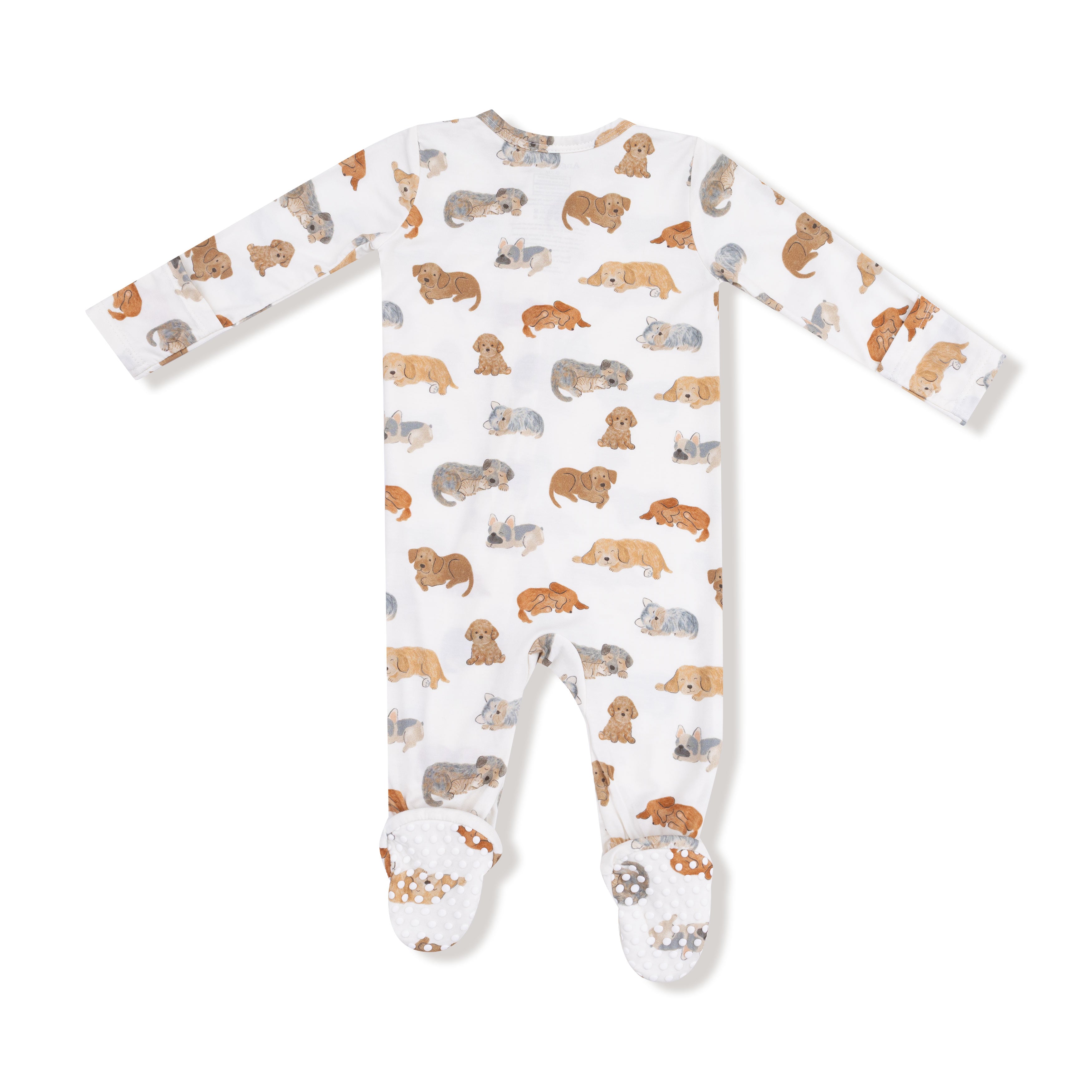 Napping Puppies 2 Way Zipper Footie
