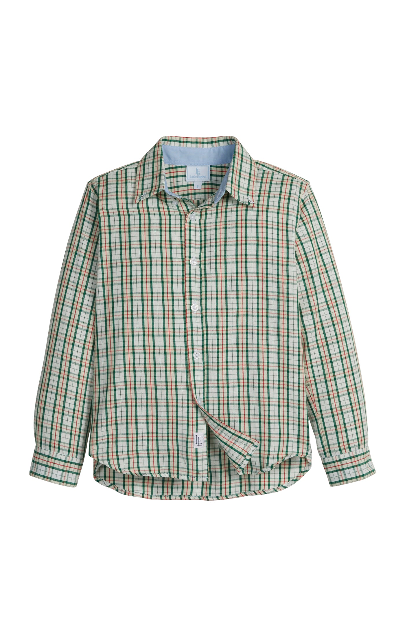 Button Down Shirt: Mistletoe Tartan