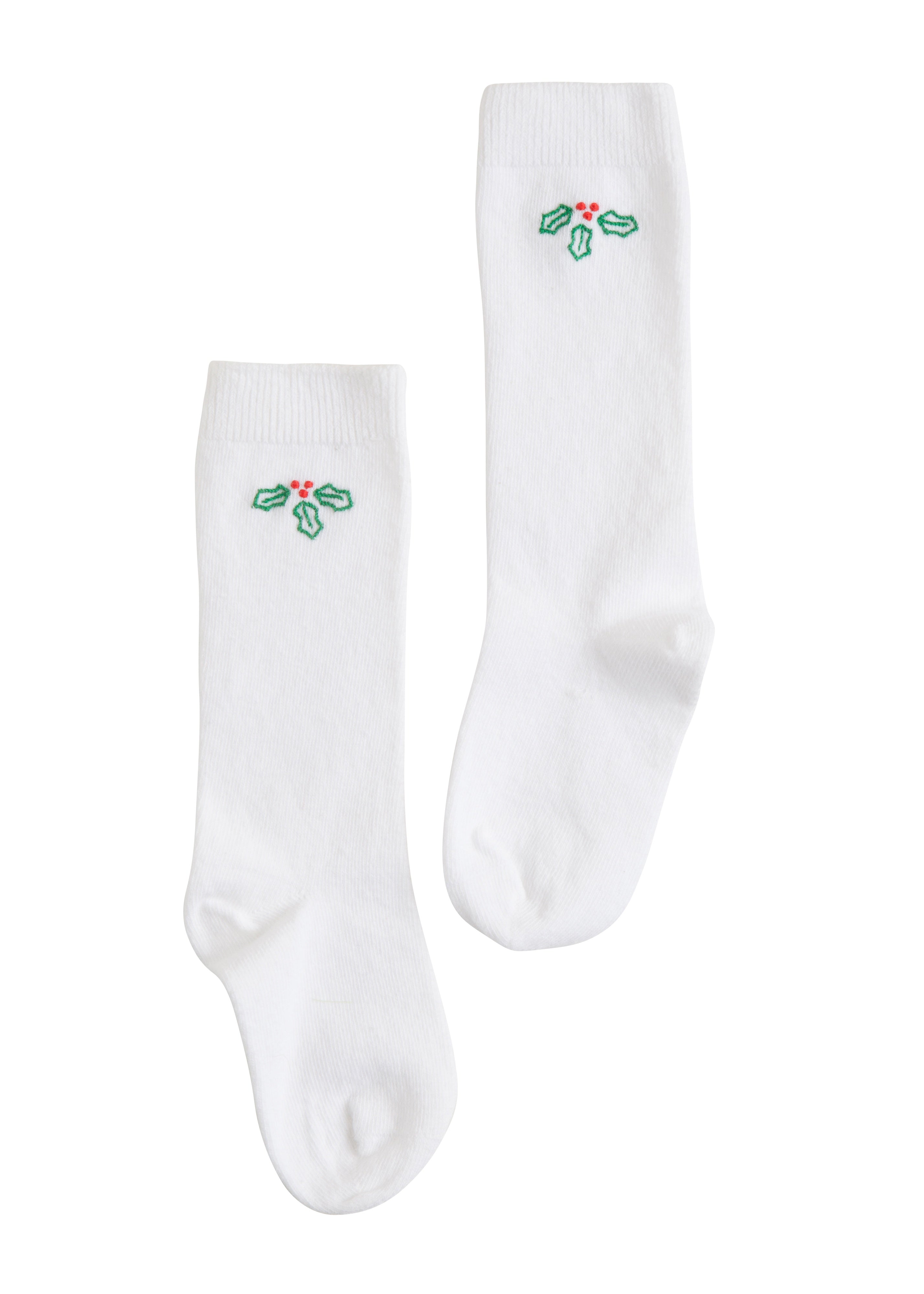 White Knee High Socks: Holly