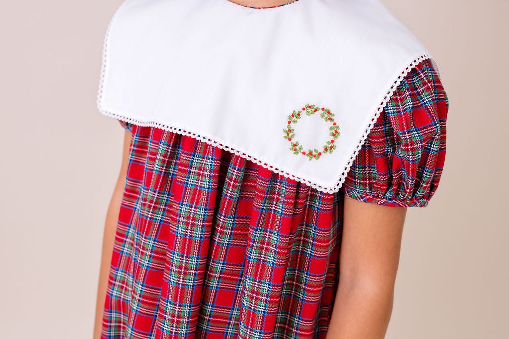 Hope Chest Dress: Woodstock Plaid, Wreath