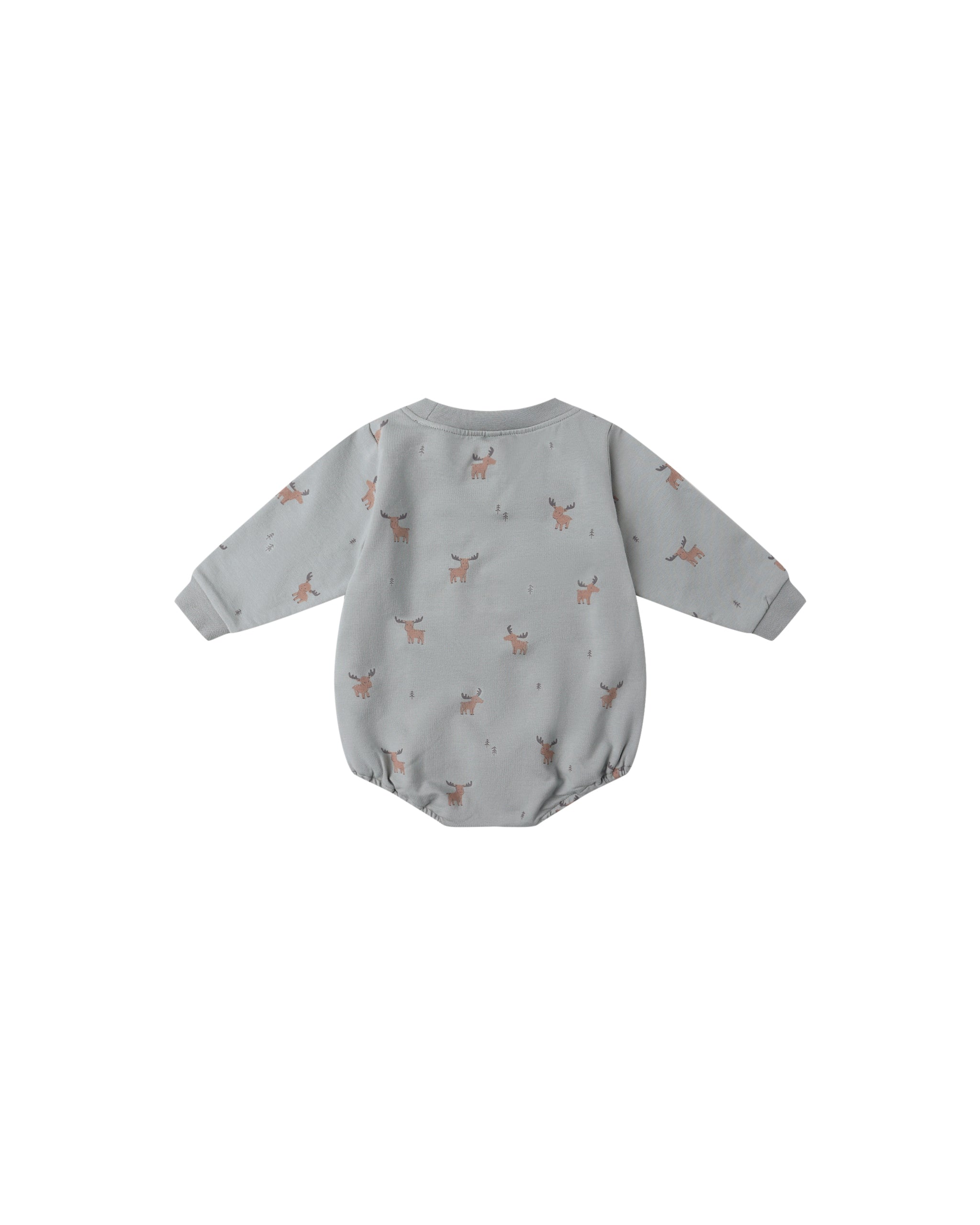 Crewneck Bubble Romper: Moose