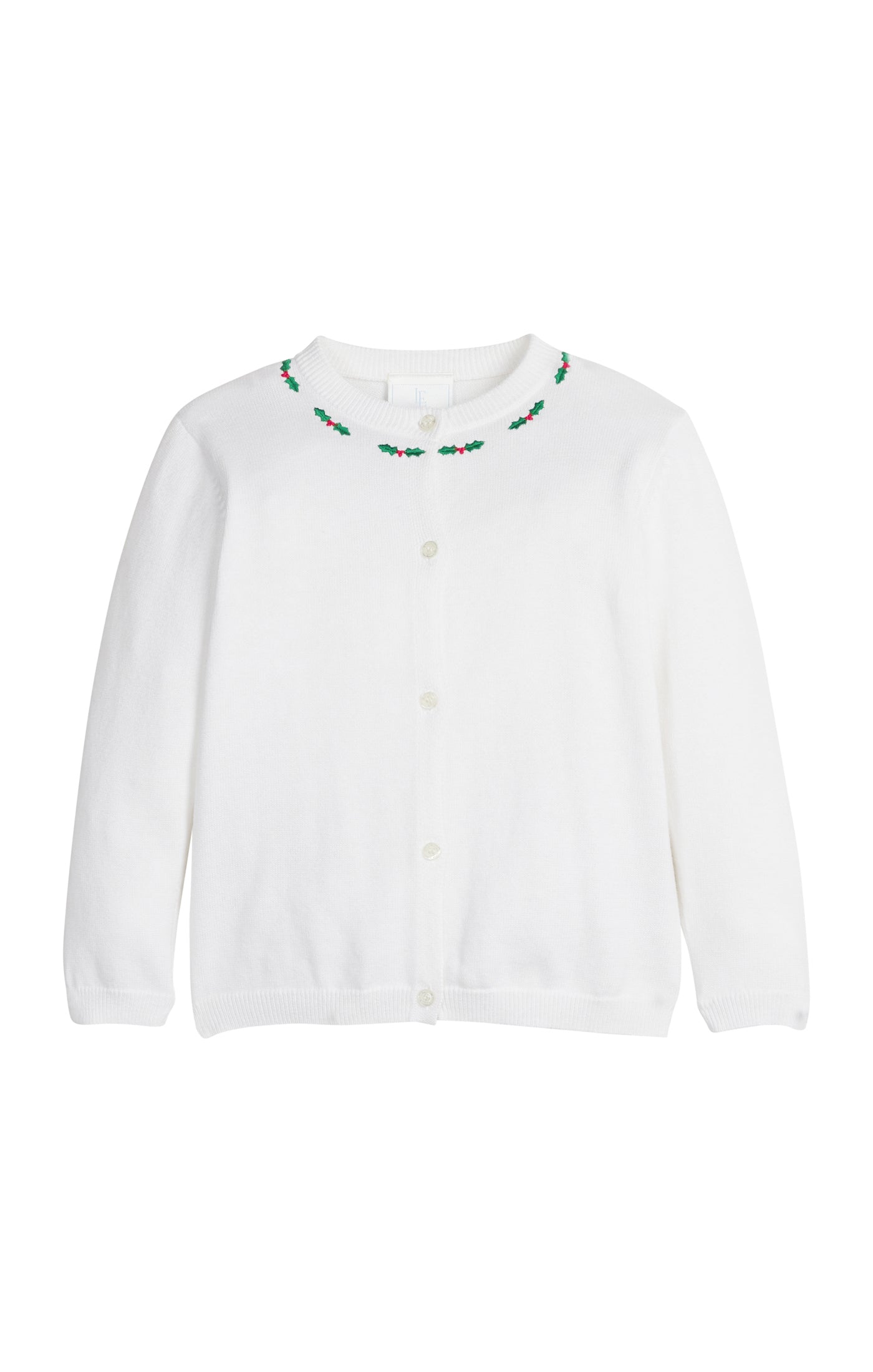 Embroidered Essential Cardigan: Holly