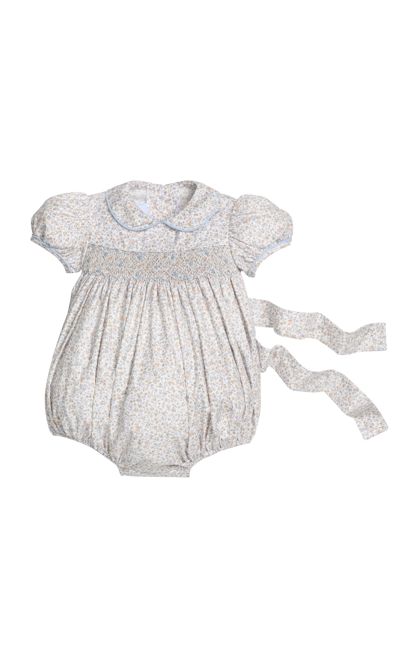 Smocked Peter Pan Bubble: Winthrop Floral