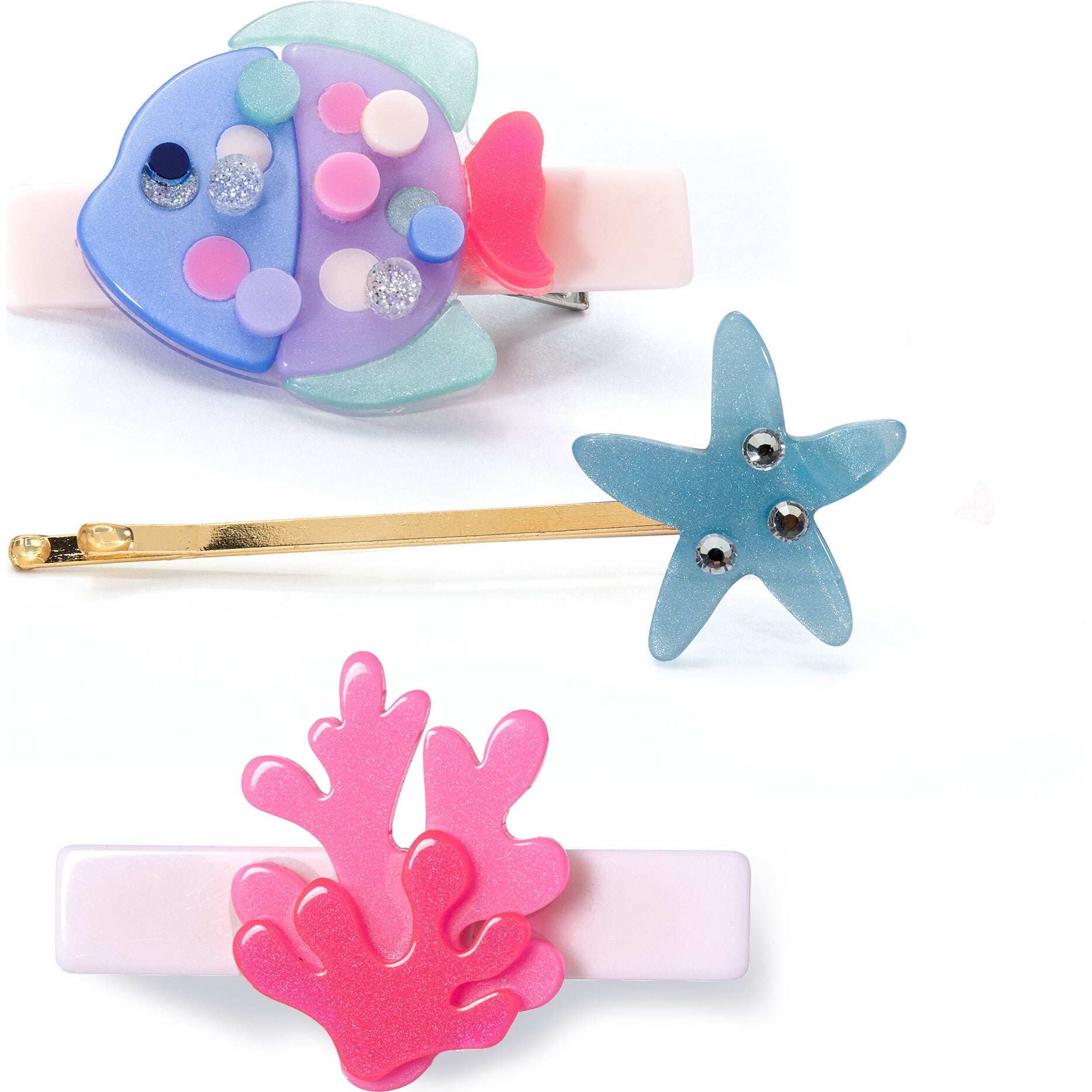 Fish Neon Under the Sea Hair Clips
