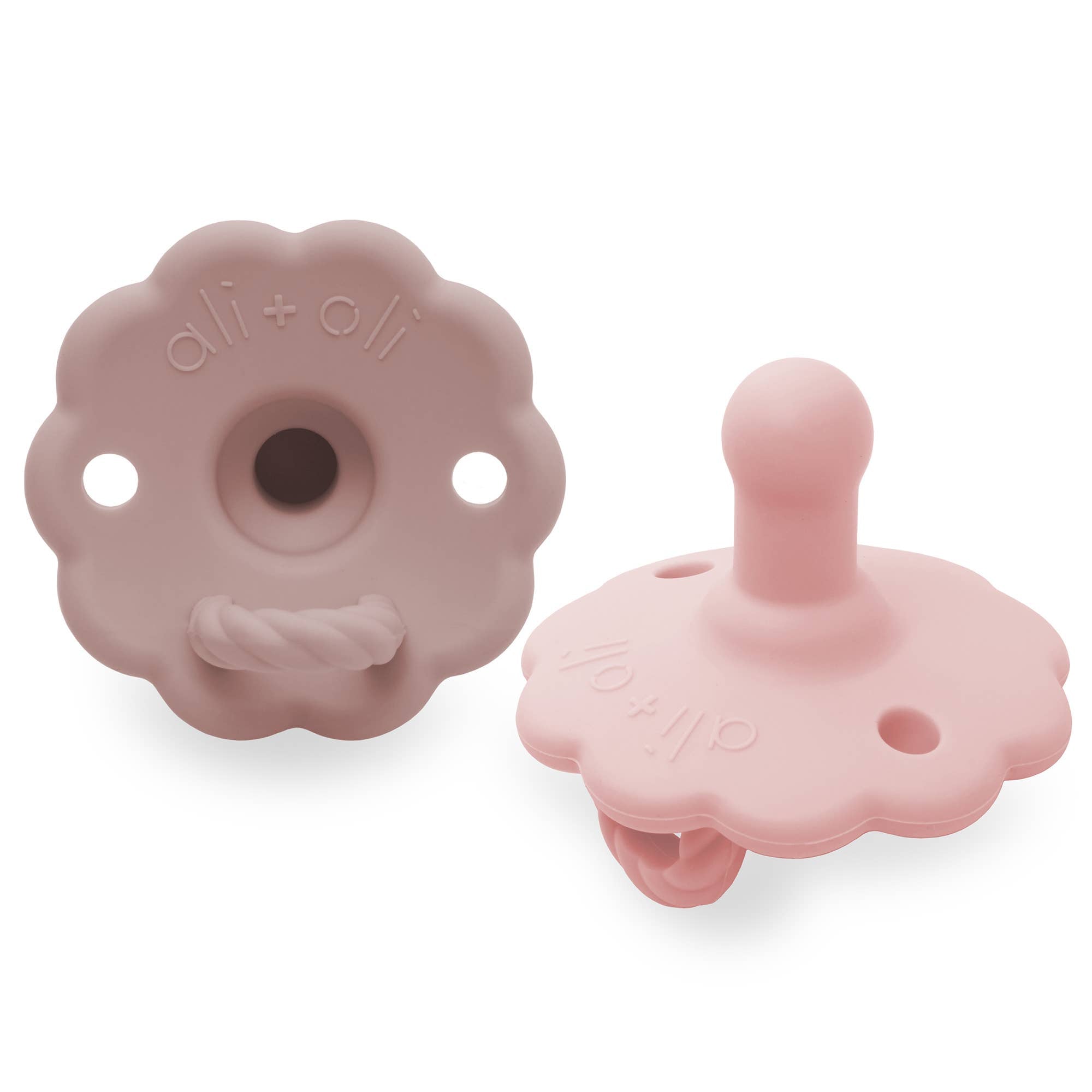 Pacifier Set Flower: Blush & Pink