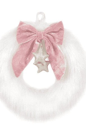 Mon Ami White Faux Fur Wreath