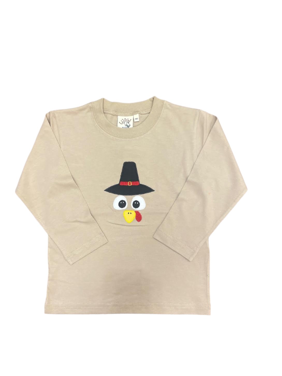 Luigi Kids LS Boys T-Shirt: Sand with Pilgrim Turkey