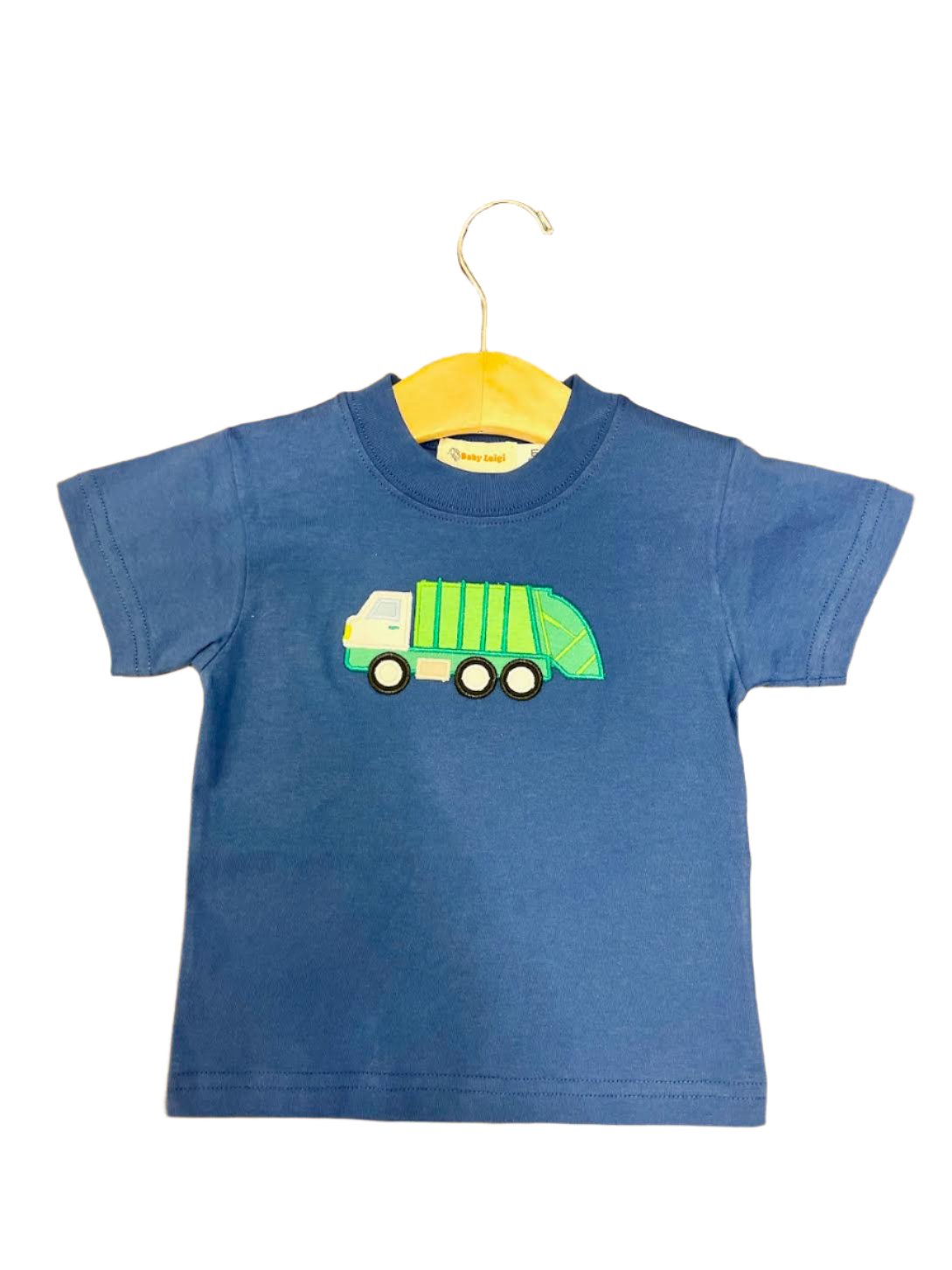 Luigi Kids Boys SS T-Shirt: Royal with Garbage Truck