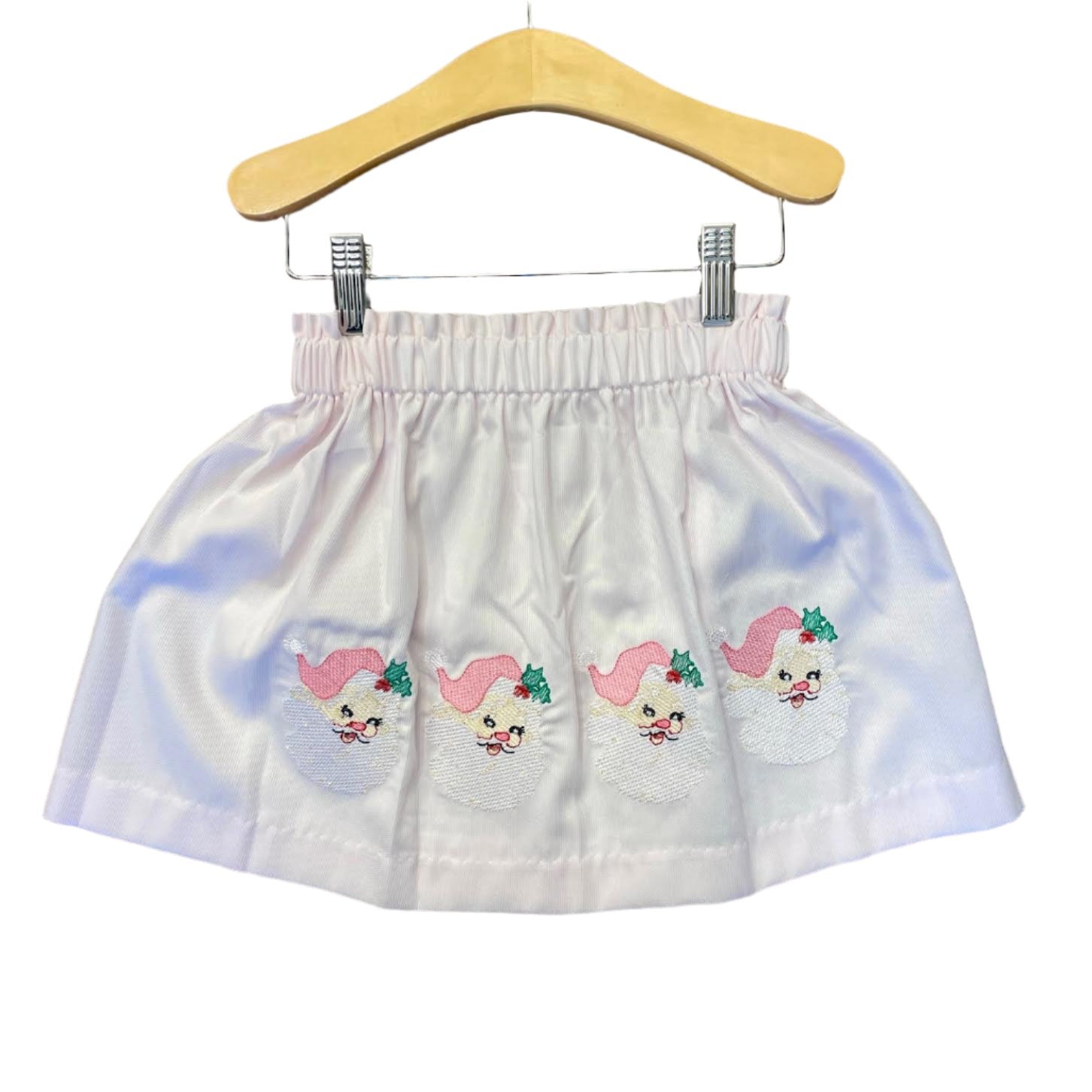 Light Pink Santa Embroidered Skirt