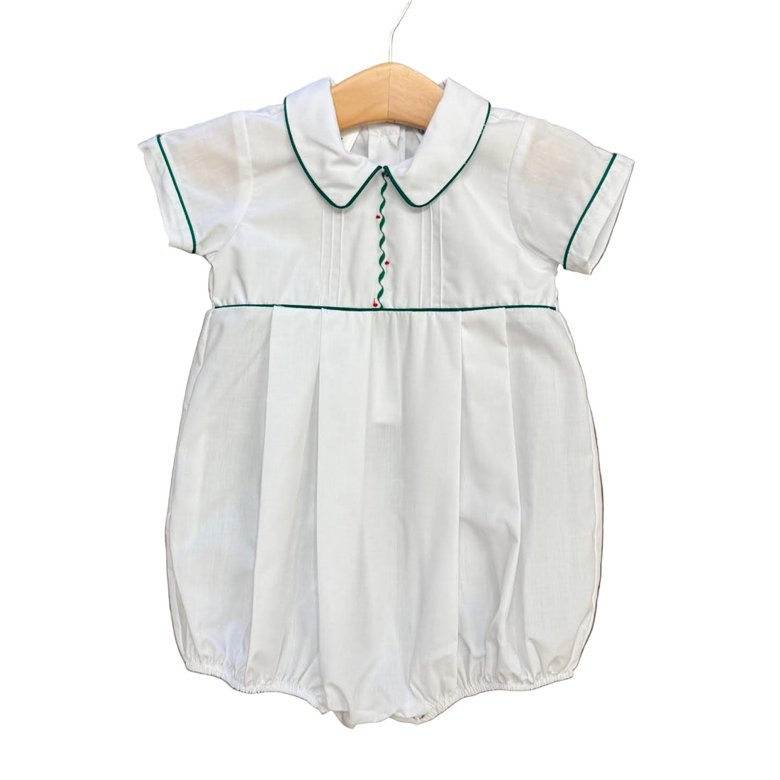 White Christmas Embroidered Boy Bubble