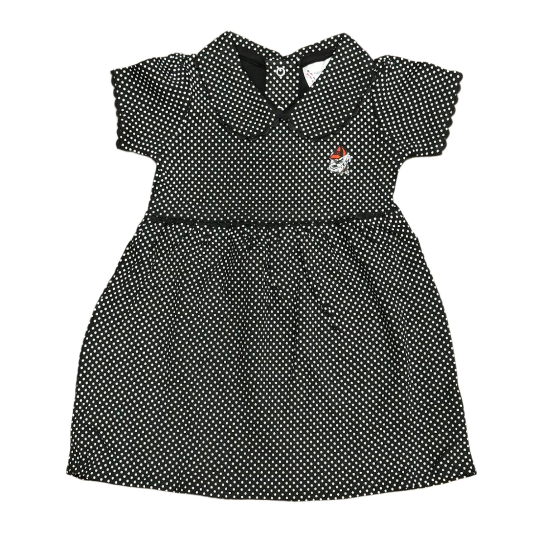 Georgia Bulldog Peter Pan Dress: Black