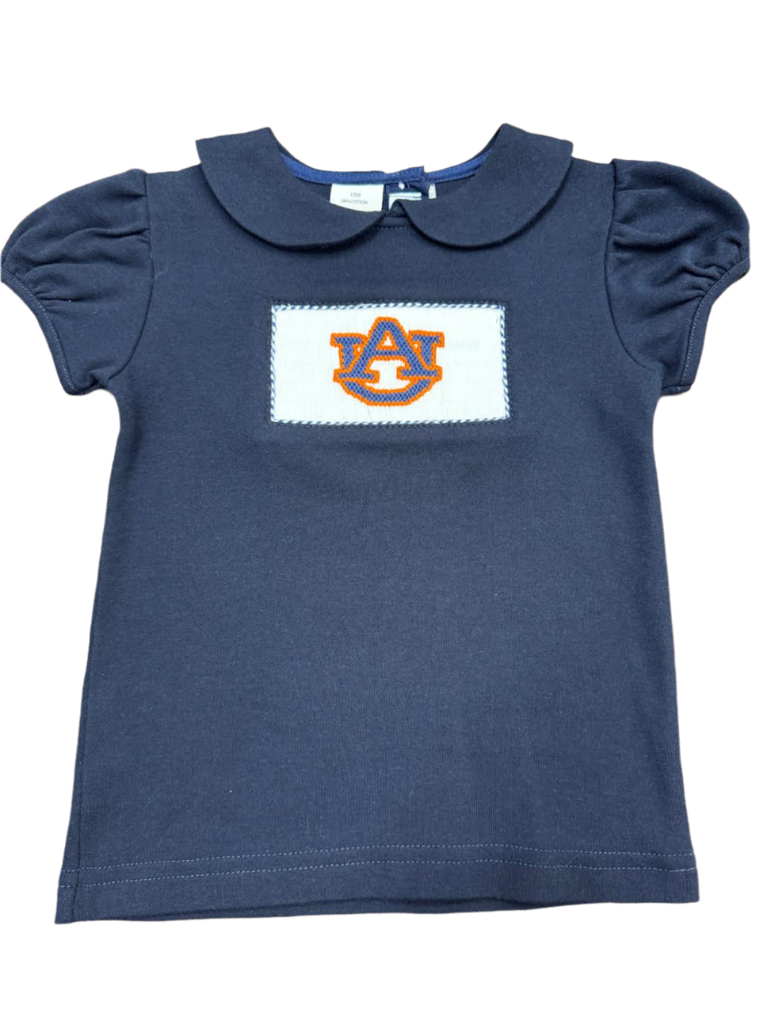 Auburn Tigers Girls Smocked Knit T-Shirt