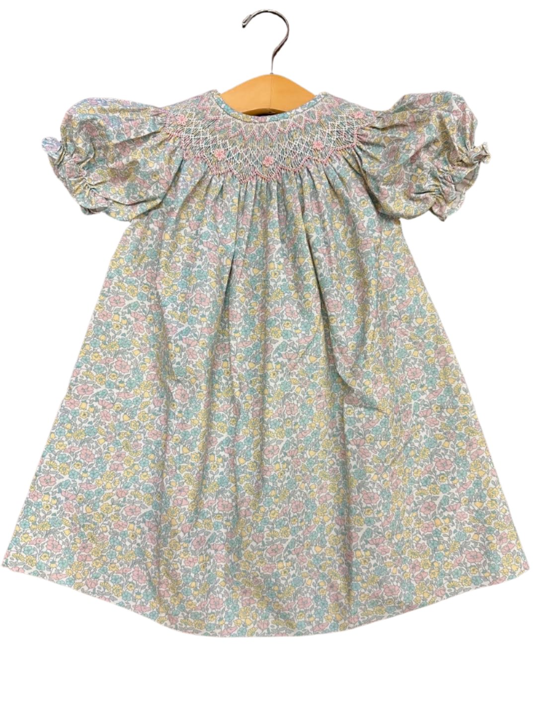 Yvonne Smocked Dress: Pink, Yellow, Mint