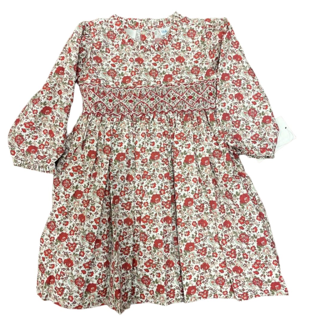 Rose Floral Smock Waist Dress