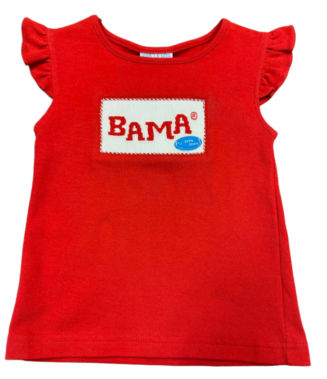 Girls Smocked Alabama Crimson Tied T-Shirt