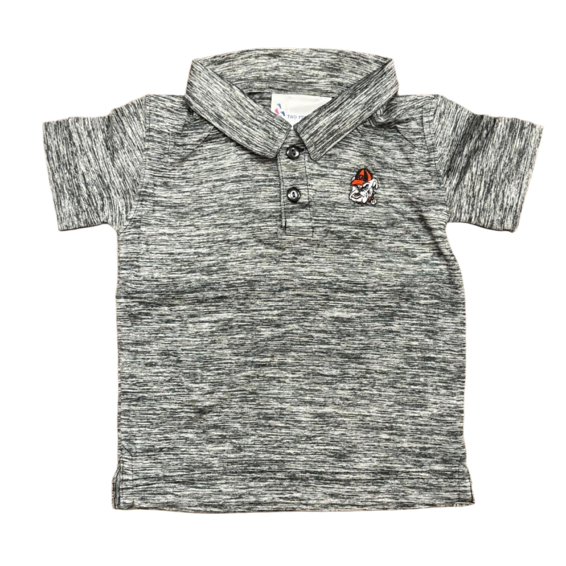 Georgia Bulldog Spacedye Polo: Black
