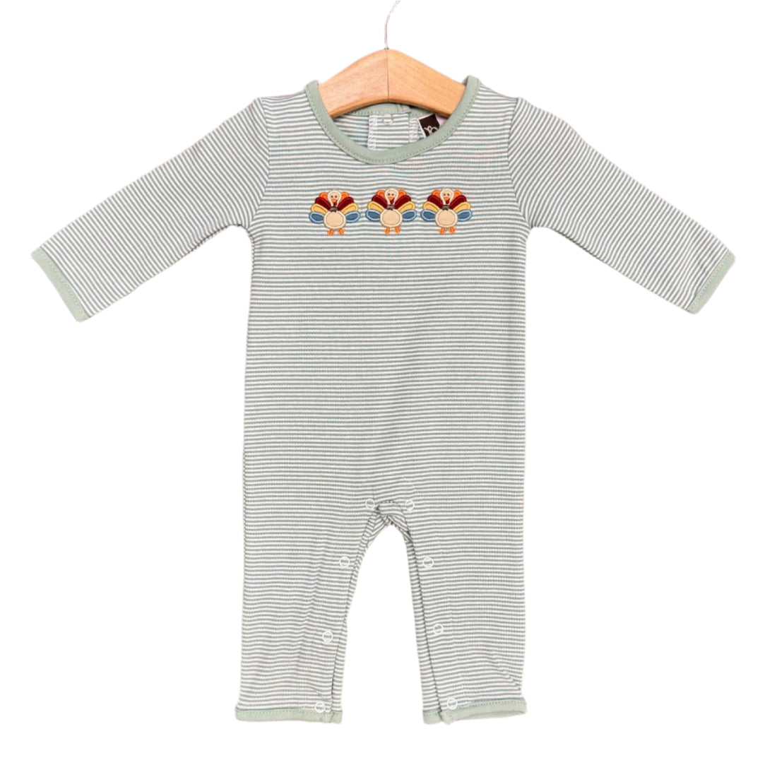 Turkey Applique Baby Boy Romper