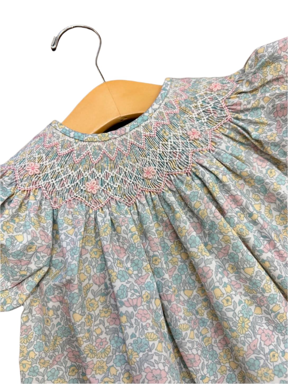 Yvonne Smocked Dress: Pink, Yellow, Mint