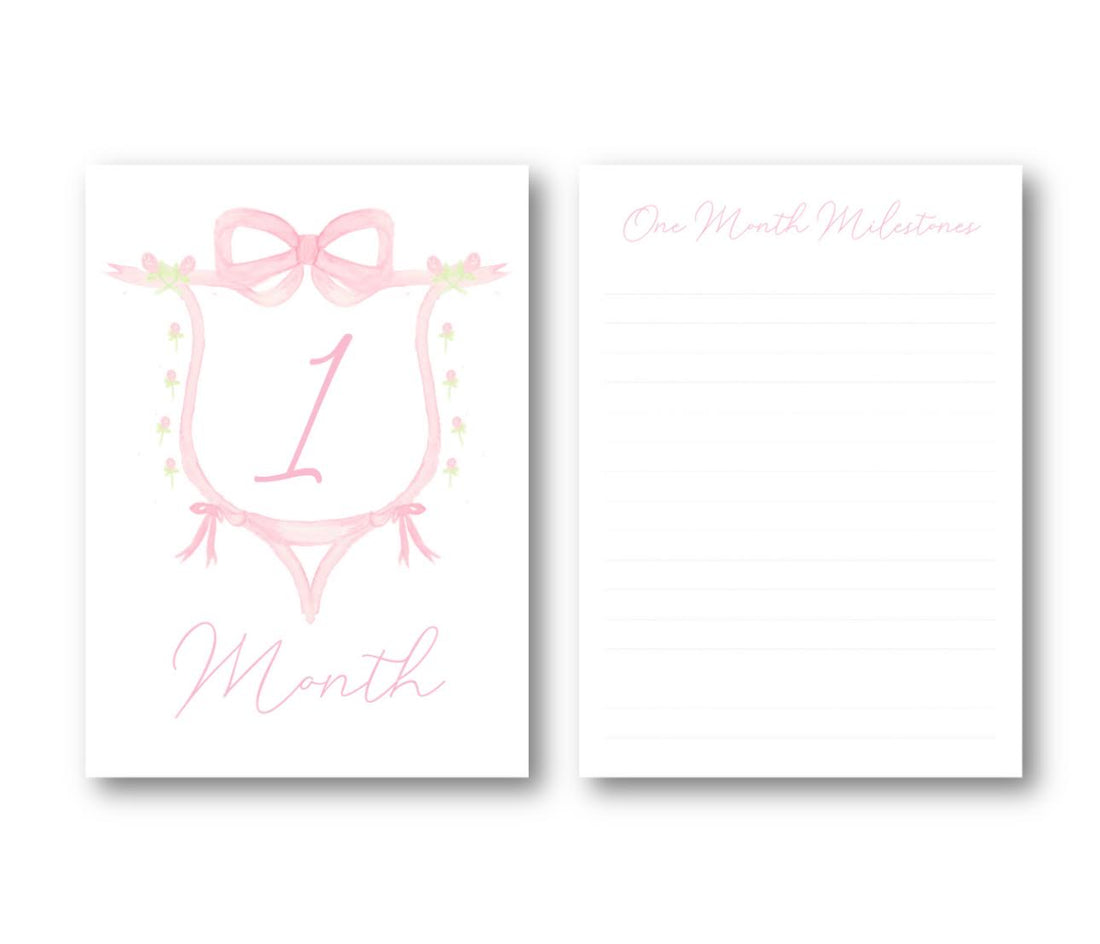 Monthly Milestone Cards: Pink
