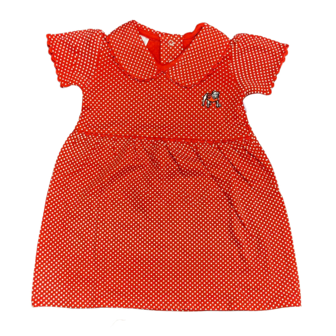 Georgia Bulldog Peter Pan Dress: Red