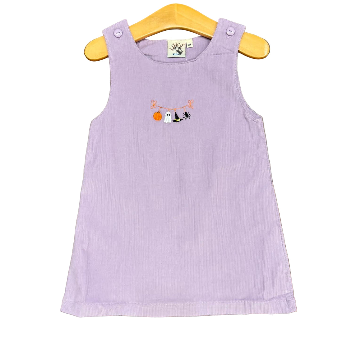 Lavender Cord Jumper with Halloween Embroidery