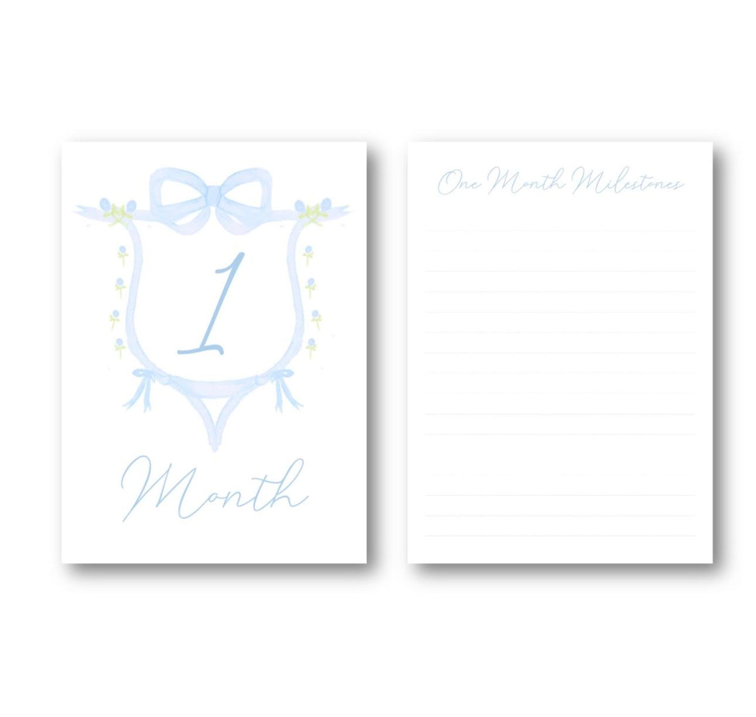 Monthly Milestone Cards: Blue