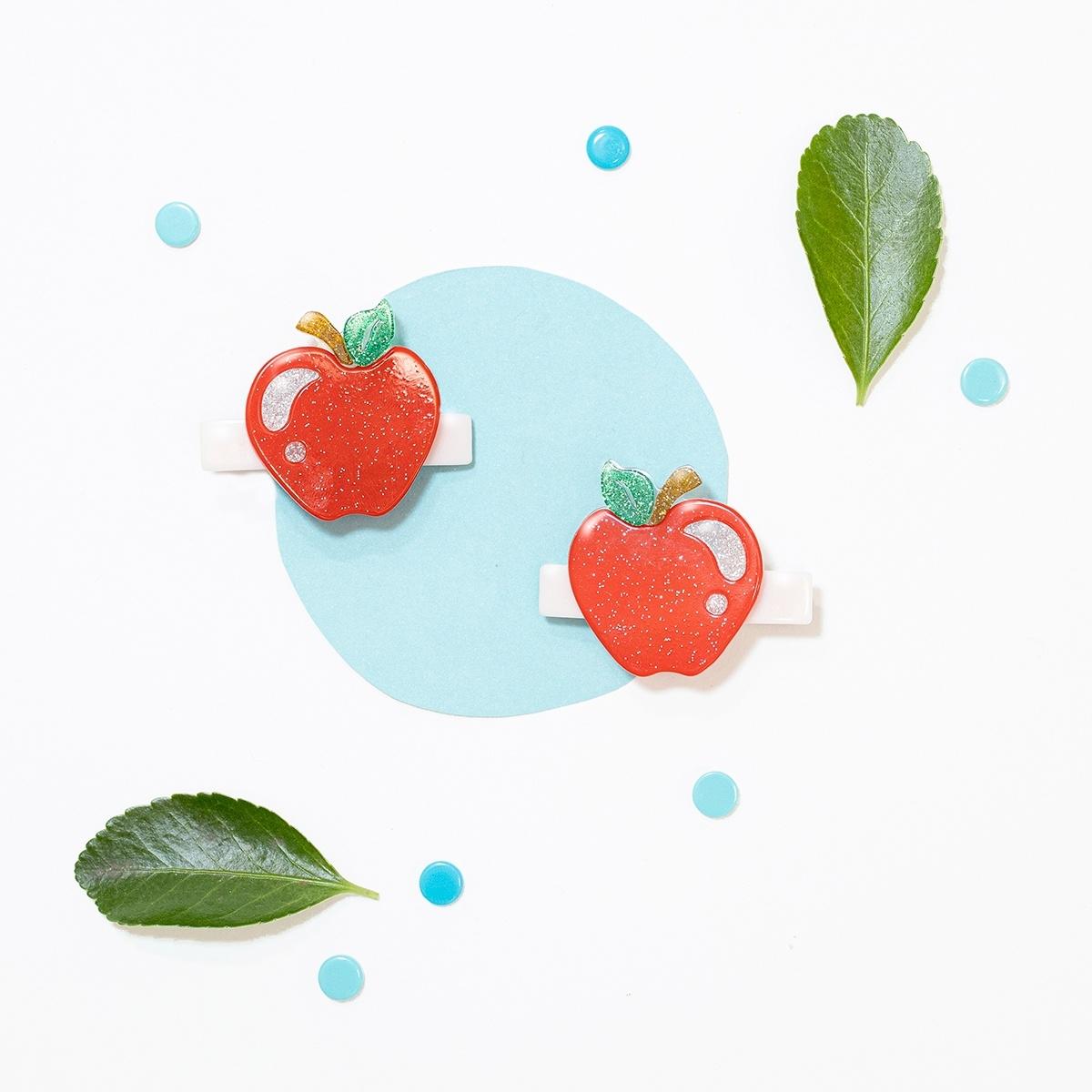 Apple Hair Clips
