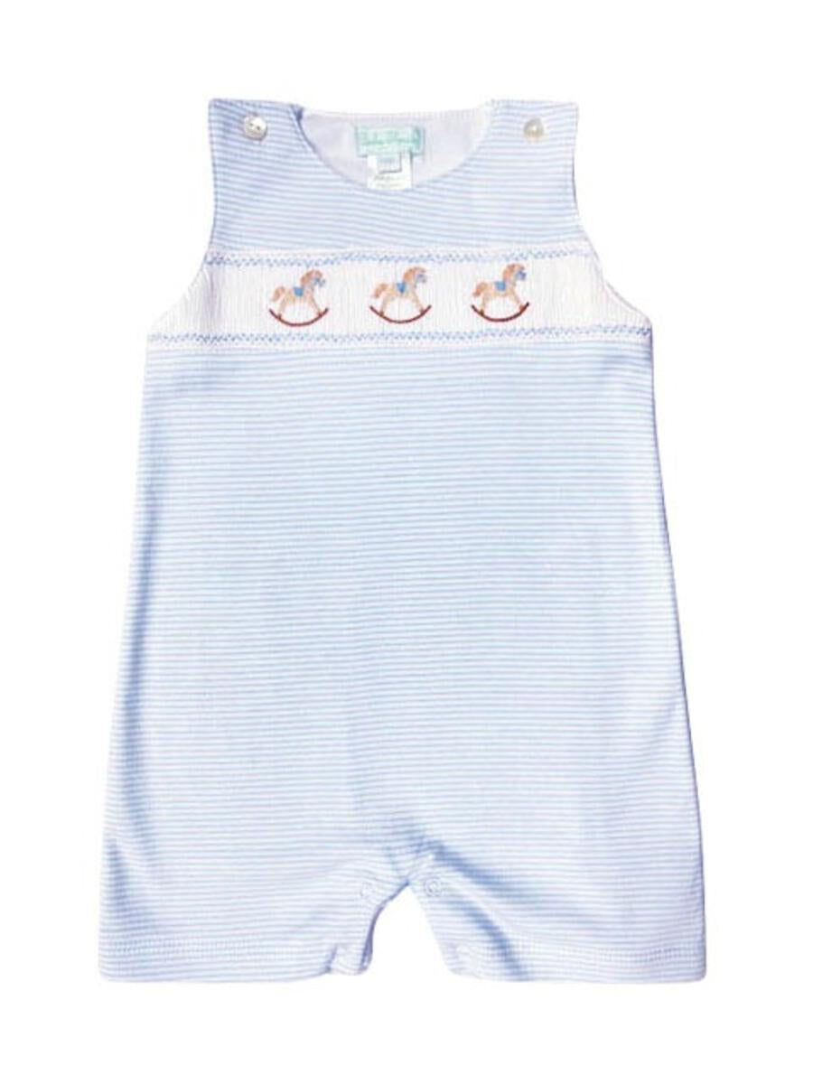 Rocking Horse Smocked Baby Boy Overall