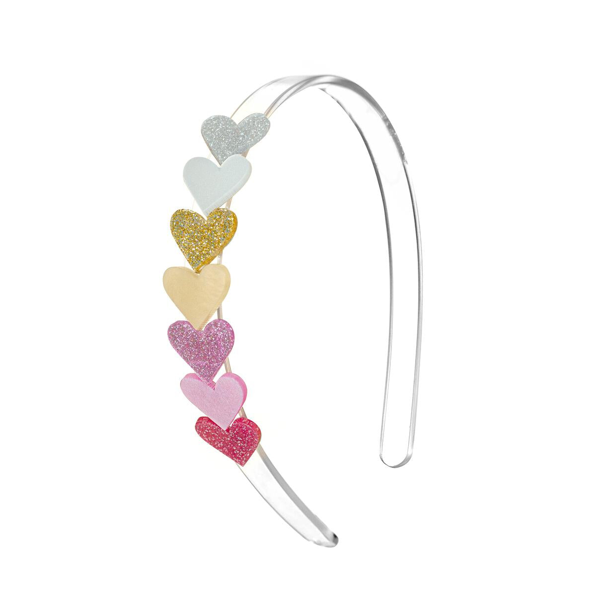 Centepede Hearts Headband: Pearl Shades