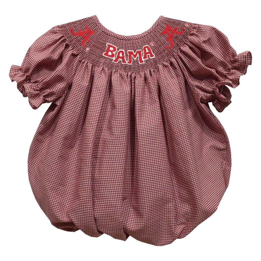 Alabama Crimson Tide SS Smocked Girl Bubble