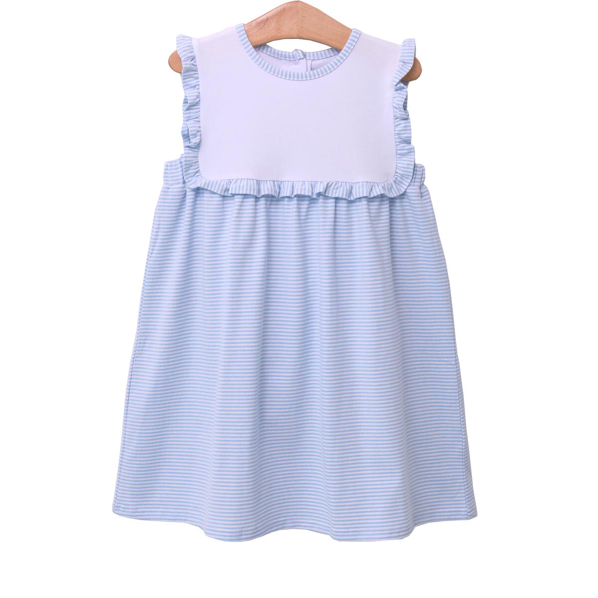 Alice Dress: Light Blue Stripe