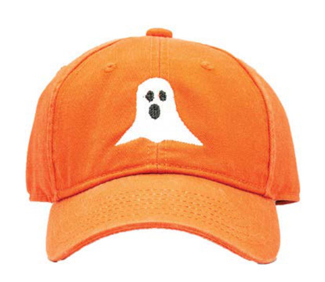 Harding Lane Baseball Cap: Orange with Ghost