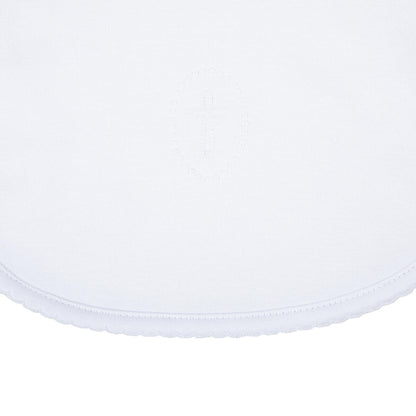 Blessed Embroidered Bib: White