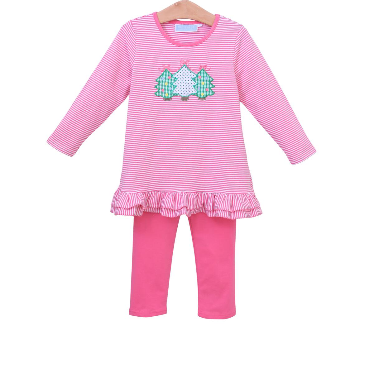 Christmas Tree Ruffle Pant Set