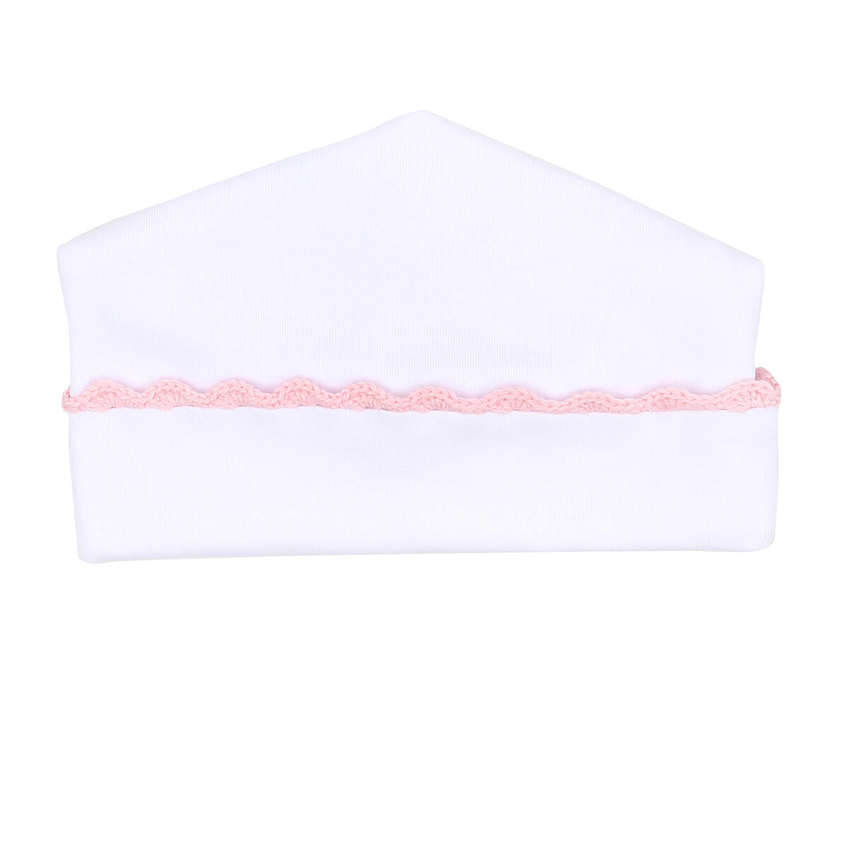 Baby Joy Pink Crochet Trim Hat