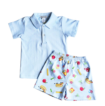 Back to School Polo Shorts Set (Boys)