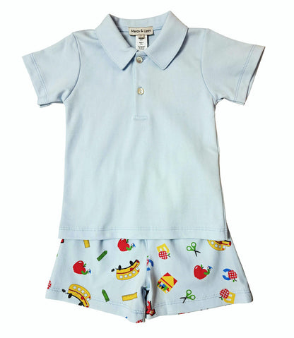 Back to School Polo Shorts Set (Boys)